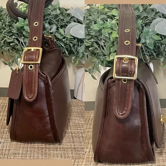 ❤️SOLD❤️Vintage Coach Mahogany Legacy Small Flap 9965 - Picture 4 of 10